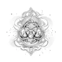 triple moon tattoo design idea