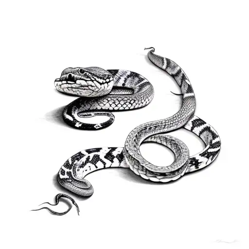 "Live free or die" with a rattlesnake wrapping around in between the words tattoo design idea