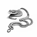 "Live free or die" with a rattlesnake wrapping around in between the words tattoo design idea