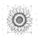 Sunflower tattoo design idea