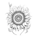 Sunflower tattoo design idea