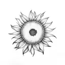 Sunflower tattoo design idea