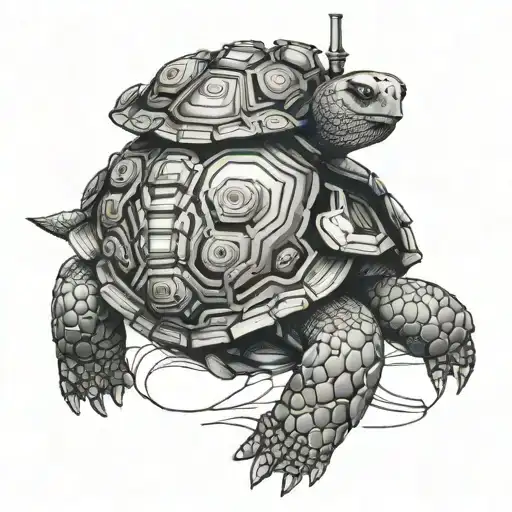 Black and Grey "Create A Black-grey Tattoo Of A Turtle..." Tattoo ...