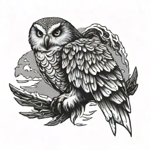 ark survival evolved snow owl  tattoo design idea