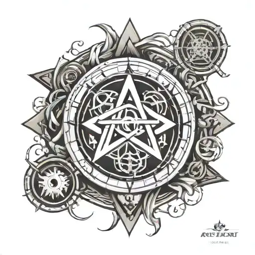 full metal alchemist alchemy circle tattoo design idea