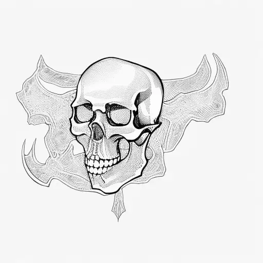 a skull and crossbones tattoo design idea