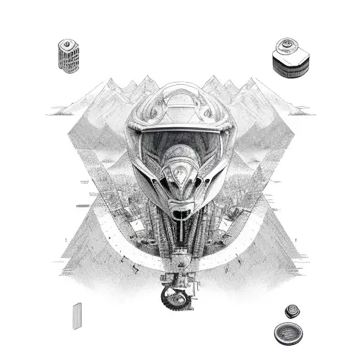 Engineering,cars,bikes,painting,mountain tattoo design idea