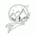 wanderer tattoo design idea