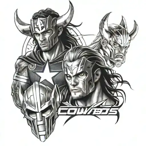 Dallas Cowboys, Oklahoma City Thunder, and Thor tattoo design idea
