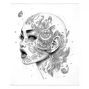 ahegao face tattoo design idea