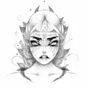 ahegao face tattoo design idea