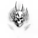 GHOST RIDER DRIVING A CORVETTE tattoo design idea