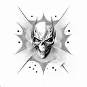 GHOST RIDER DRIVING A CORVETTE tattoo design idea