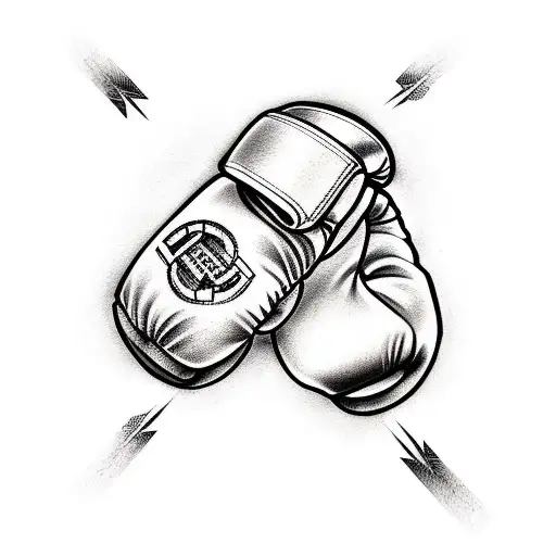 Christian Cross boxing gloves tattoo design idea