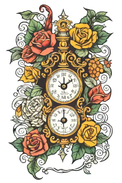 scale balanced tattoo design idea