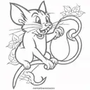 tom and jerry   tattoo design idea
