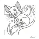tom and jerry   tattoo design idea