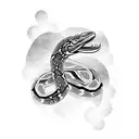 Aztec snake  tattoo design idea