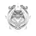 Aztec snake  tattoo design idea