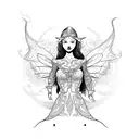  make an elf fairy tattoo design idea
