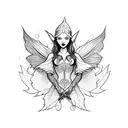  make an elf fairy tattoo design idea