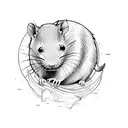 dark large rat tattoo design idea
