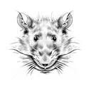 dark large rat tattoo design idea