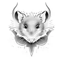 dark large rat tattoo design idea