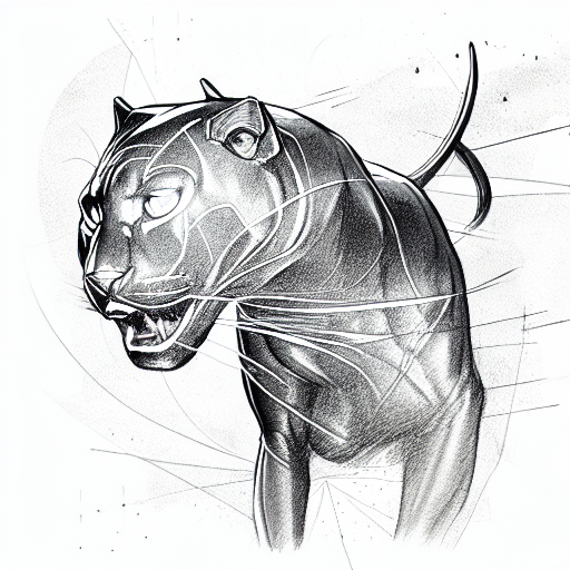 Panther tattoo design idea