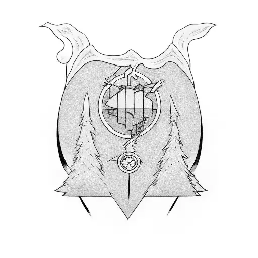 gravity falls sleeve tattoo design idea