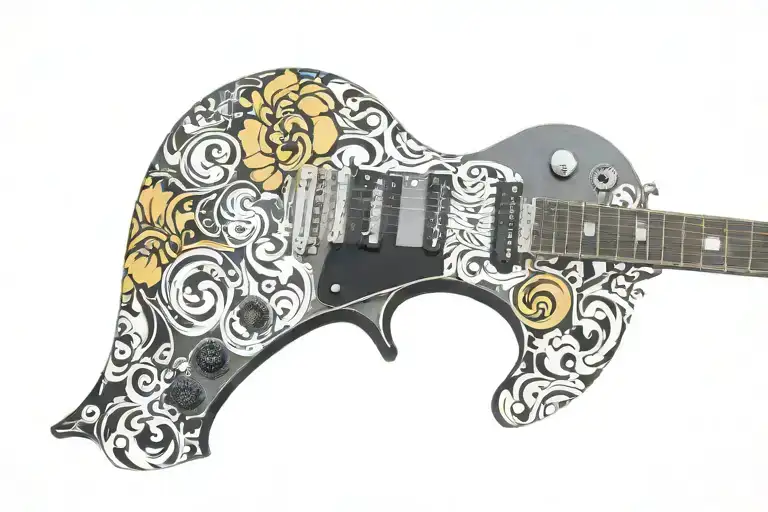 Gibson Les Paul studio fireburst finish tattoo design idea