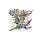 canary  tattoo design idea