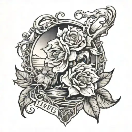 lake tahoe 50th birthday tattoo design idea