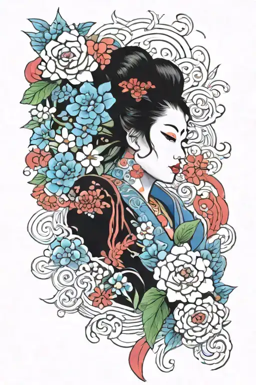 Watercolor painting palette tattoo design idea