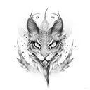 fierce black feather tattoo design idea