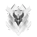 black chicken tattoo design idea