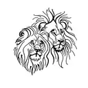 lion and lamb tattoo design idea