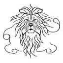 lion and lamb tattoo design idea