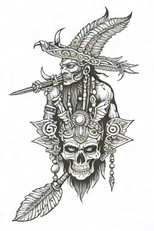 Shaman tattoo design idea