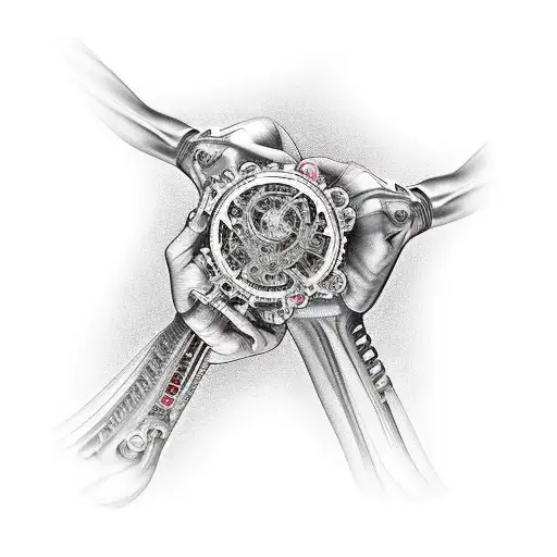 Biomechanical arm tattoo design idea