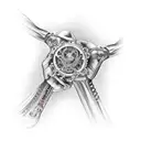 Biomechanical arm tattoo design idea