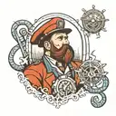 seaman engineer tattoo design idea