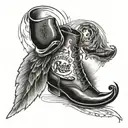 Tattoo in memory of my daddy. 11-14-23, he loved rock and roll, he loved the saying “something in the milk ain’t clean”  tattoo design idea