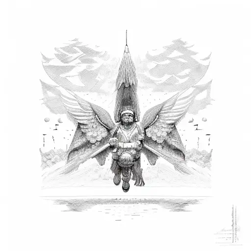 fall of icarus tattoo design idea