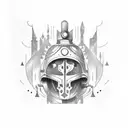 dullahan automaton tattoo design idea