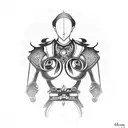 mechanical dullahan tattoo design idea