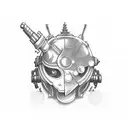 mechanical dullahan tattoo design idea