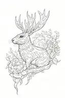 jackalope tattoo design idea