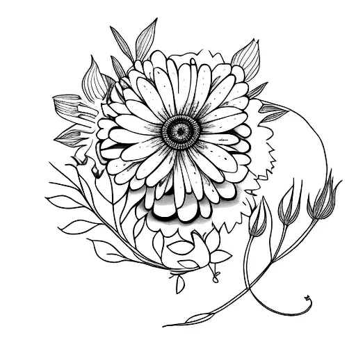 I will follow you lyrics with wild flower tattoo design idea