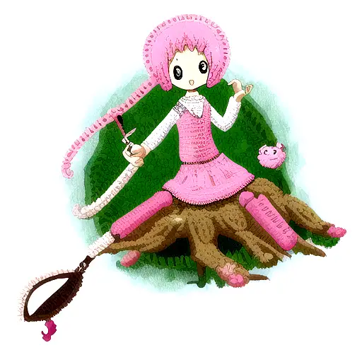 Nature-inspired crochet hook tattoo design idea